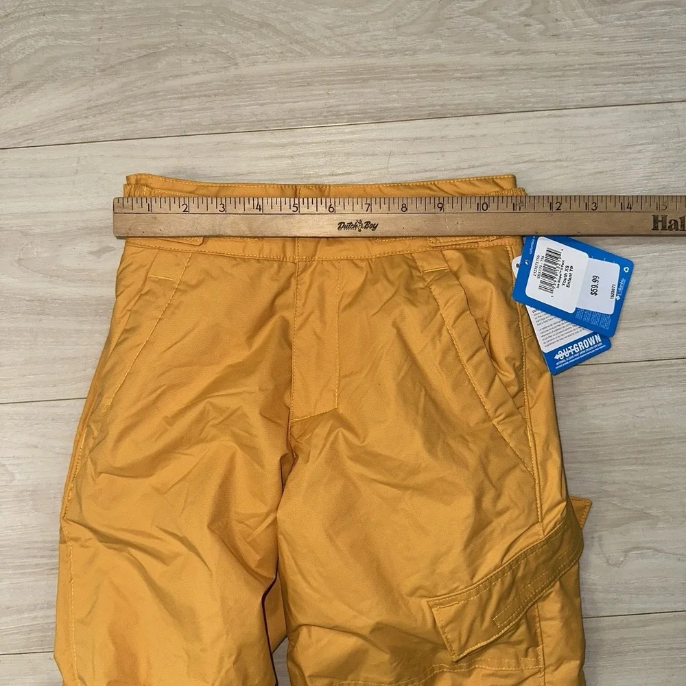 NEW Columbia Snow Pants Kids‎ Size XS Yellow Starchaser Peak Waterproof Ski Snow